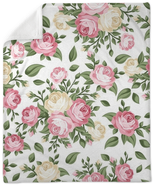 Seamless Pattern With Pink And White Roses - White And Pink Floral Pattern (400x400)
