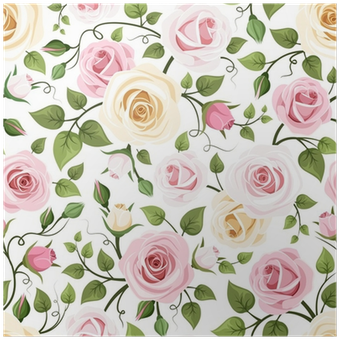Seamless Pattern With Roses - Illustration (400x400)