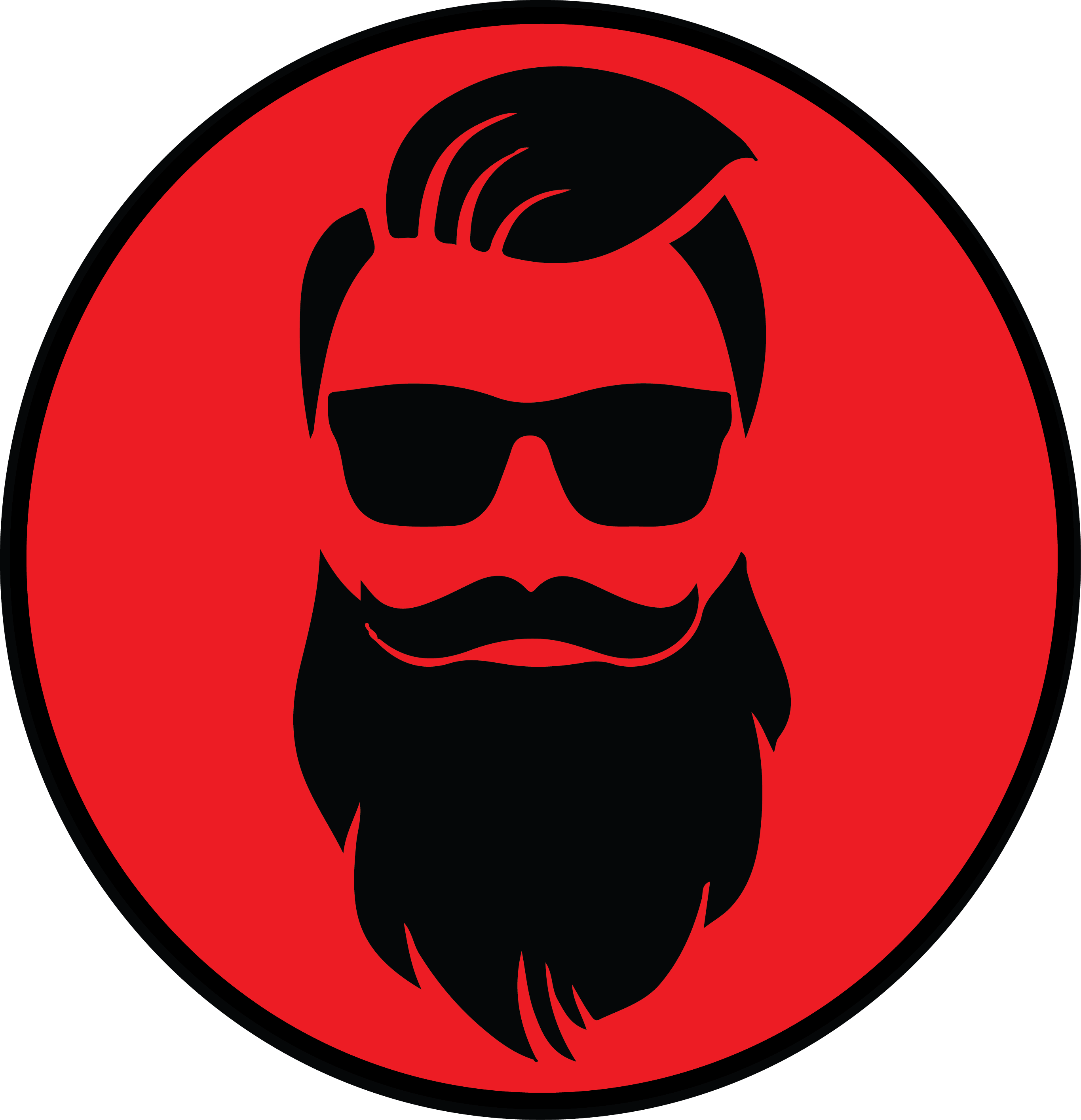 Logo-1 220 Kb - Beard And Glasses Logo (2731x2829)
