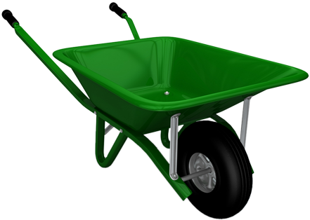 Wheelbarrow - Kindersay - Wheel Barrow Png (445x355)