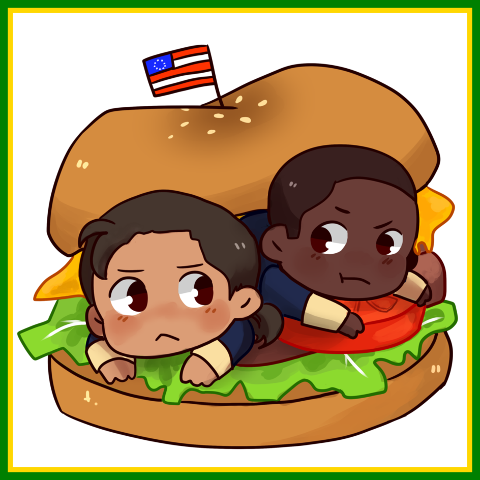 Incredible Sticker Burrs Tumblr Pic Of Orange Bear - Hamilton Chibi Png (944x944)