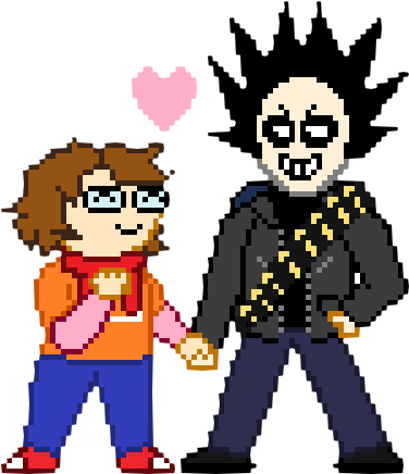 Hyper Fangirl/devil Boner Pixel By Mightymewtron - Nostalgia Critic X Hyper Fangirl (426x459)