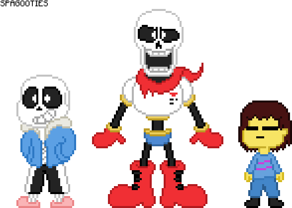 Undertale Pixel Art By Spagooties - Pixel Art (630x452)