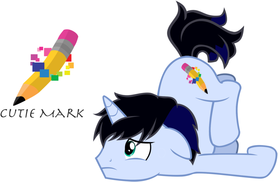 Pixel Sketch By Squeebun - Mlp Cutie Marks Oc Pensil (1024x695)