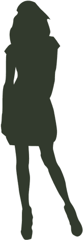 Woman Standing Pose Silhouette Collage - Black Woman Silhouettes Fashion Png (512x512)