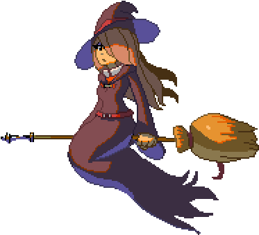 Pixel Skellyshit Little Witch Academia - Little Witch Academia Sprites (500x408)
