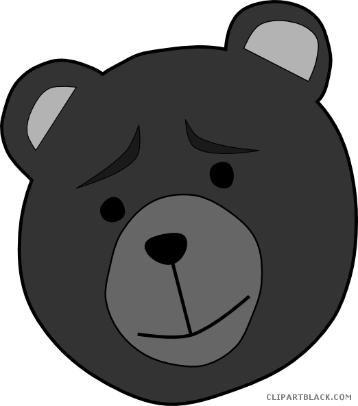 Bear Animal Free Black White Clipart Images Clipartblack - Happy Halloween (522x593)