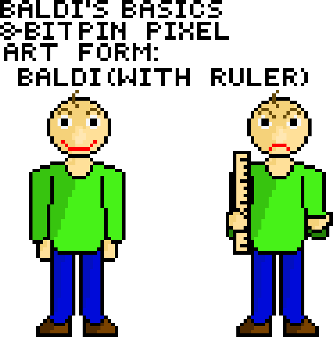Baldi Basics Pixel Art - Baldi's Basics Pixel Art (1200x1200)
