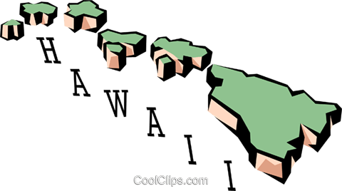 Hawaii State Map Royalty Free Vector Clip Art Illustration - Hawaii State Map Royalty Free Vector Clip Art Illustration (480x268)