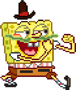 Pixel Gif Transparent - Spongebob Walking Gif Transparent (500x500)