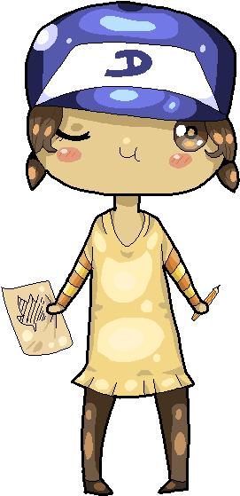 Pixel Clementine By =ami-cat On Deviantart - Cartoon (394x620)