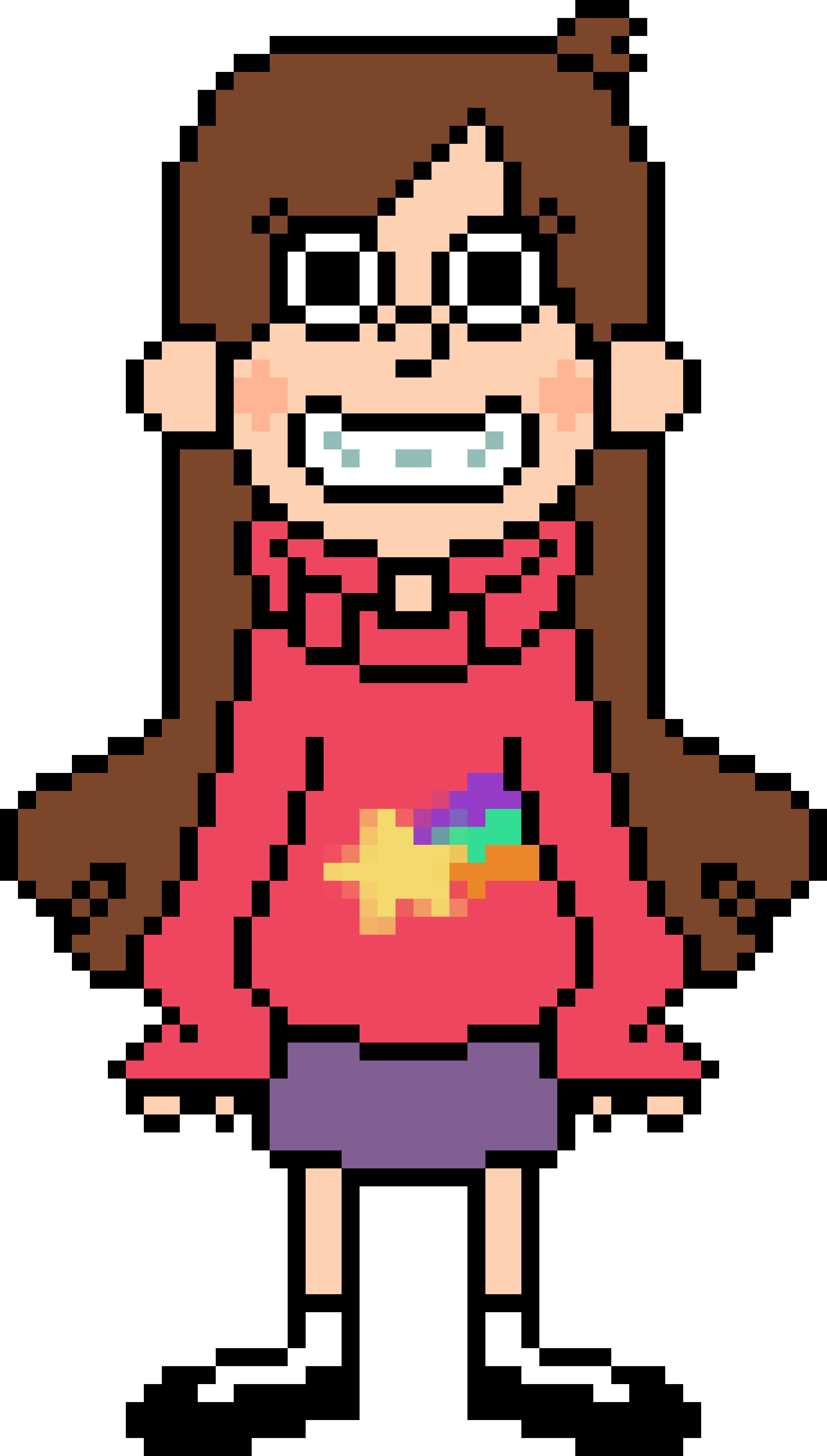 Mabel Pines Dipper Pines Pixel Art - Mabel Pines Pixel Art (2300x4050)