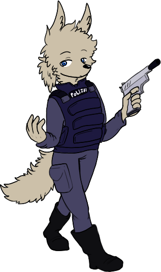 Swat Dog By Goldeklovr - Cartoon (317x533)