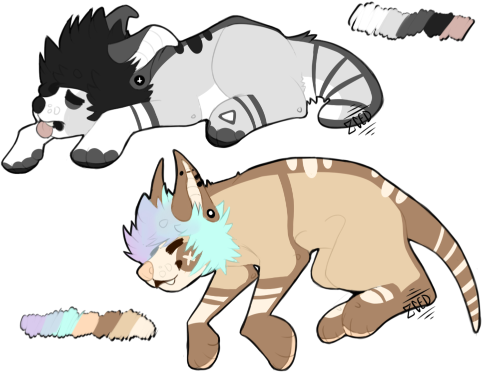 Scene Dogs [open Ota 2/2] By Buddyadopts - Cartoon (1017x786)