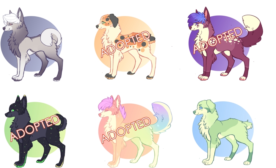 Randomly-assorted Wolf/dog Adoptables [1/6 Open] By - Animal Figure (1024x683)