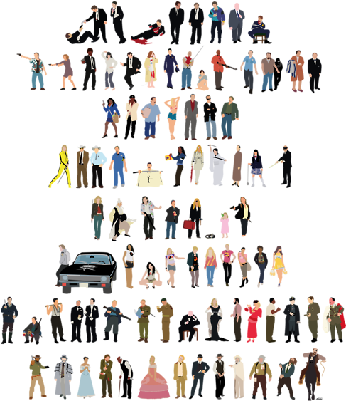 Quentin Tarantino Film Characters - Quentin Tarantino All Characters (486x750)