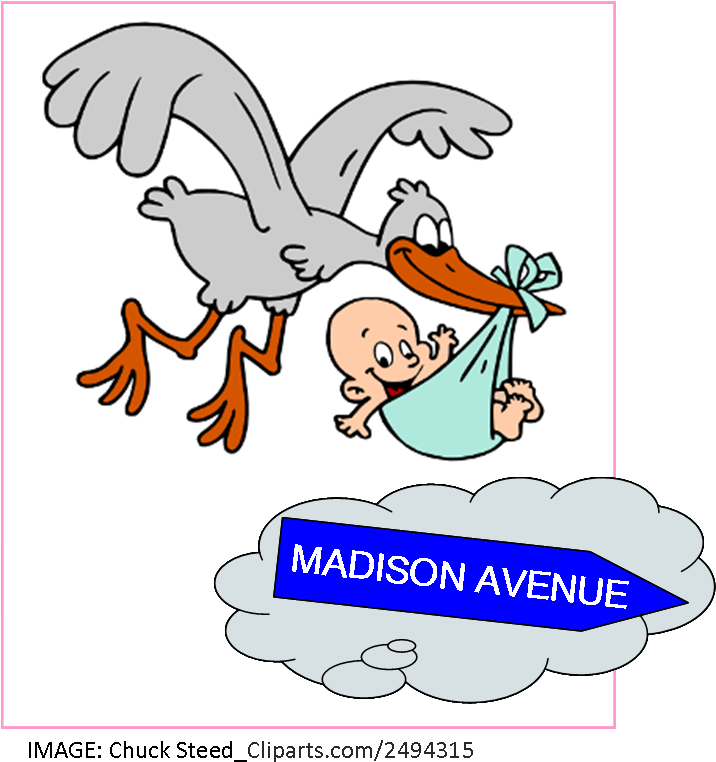 Stork Baby To Madison Avenue - White Stork (715x772)