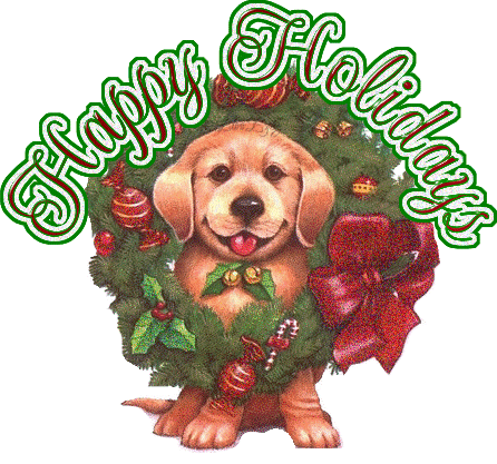 Christmas Animal Clipart Free - Merry Christmas Glitter Gif (446x417)