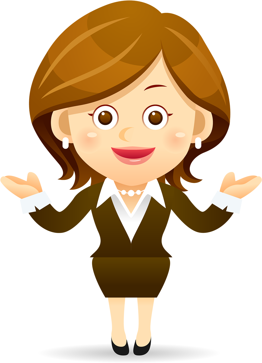 Cartoon Female Clip Art - Teacher Animated Student Character (1096x1432)