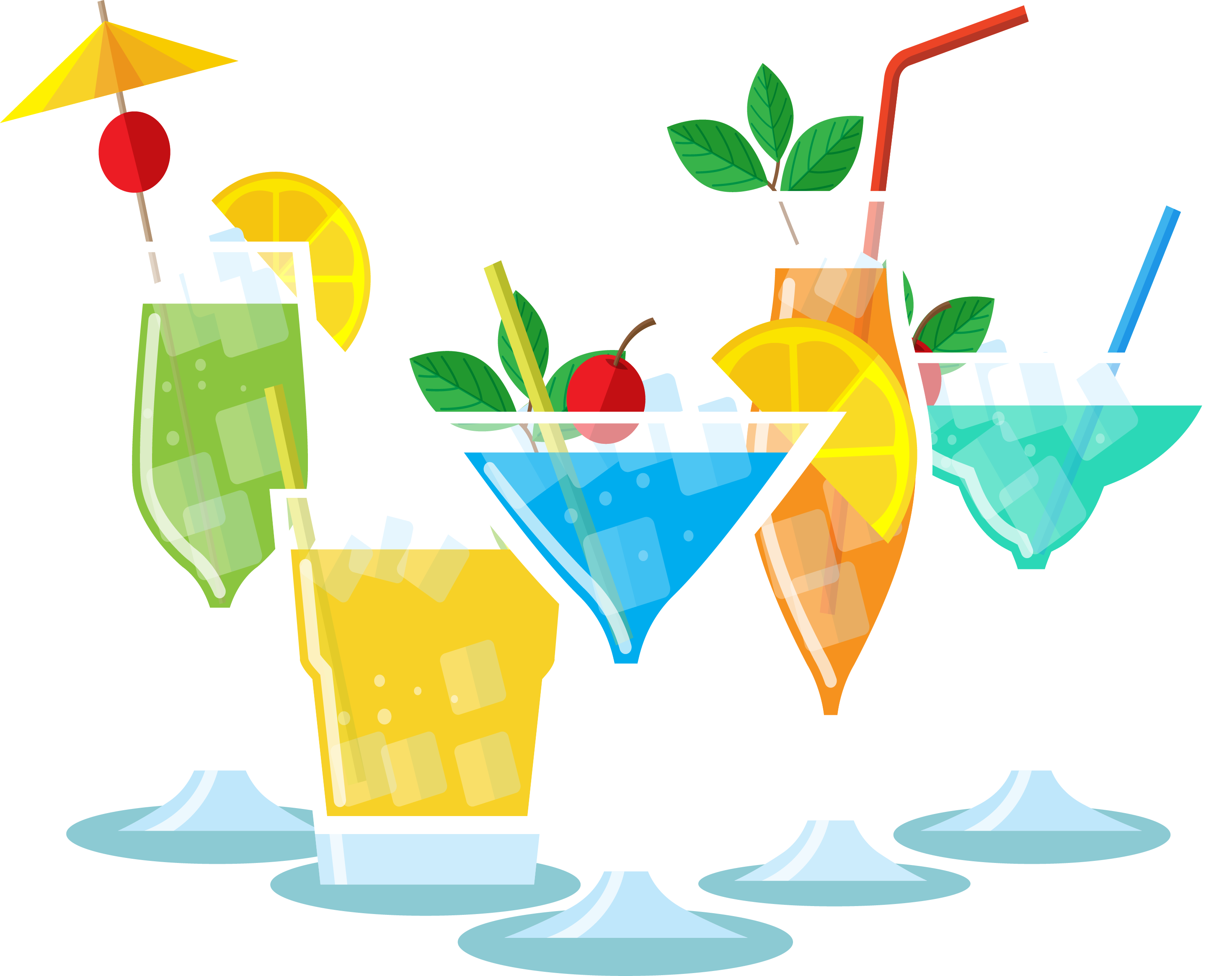 Cocktail Garnish Soft Drink Party Clip Art - Clip Art (2941x2331)