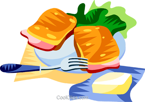 Eu European Cuisine Croque Monsieur Royalty Free Vector - Panini Clip Art (480x336)