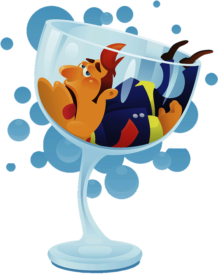 Alcohol Intoxication Wine Glass Clip Art - Drunk Ma Illustration (819x1024)
