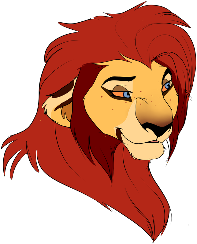 Lion Illustration Clip Art Red Hair - Girl (800x800)