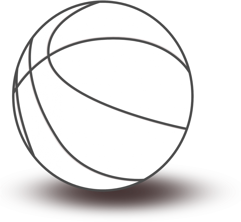 Basketball Black And White House Clipart Black And - White (939x1024)