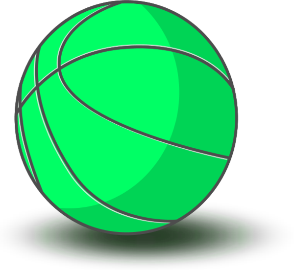 Basketball Ball Clip Art Basketball - Green Basketball Clip Art (600x552)