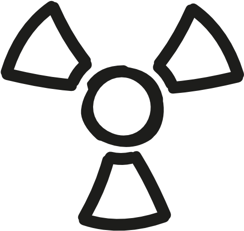 Radiation Symbol Icon - Nuclear Icon (512x512)