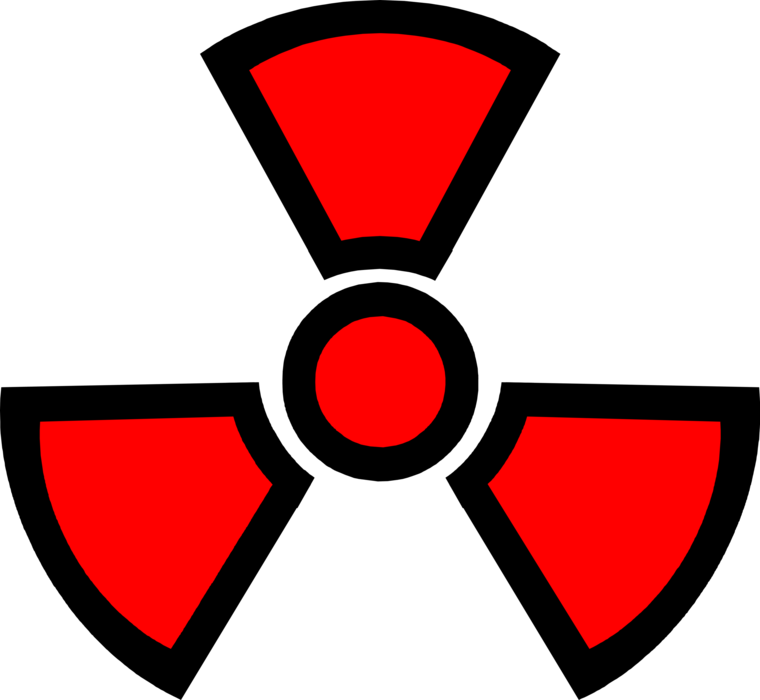 Vector Illustration Of Nuclear Fallout Radioactive - Radiation Drawing Easy (760x700)
