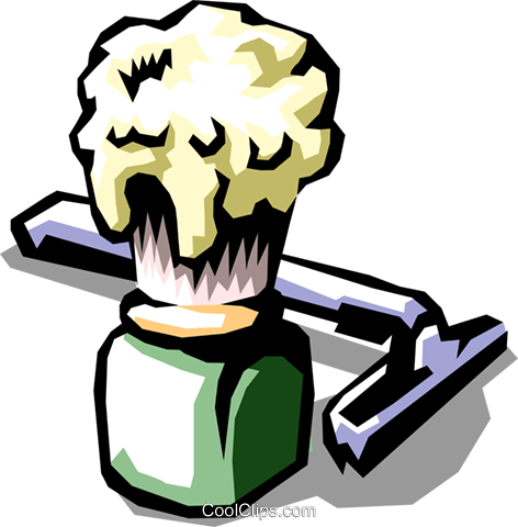 Razor With Shaving Cream Brush Royalty Free Vector - Shaving Clip Art (472x480)