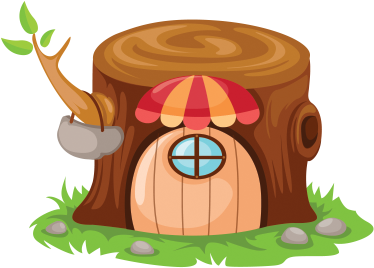 Fairy Tale Cartoon House - Tree House Wall Sticker - Bee House (500x500)