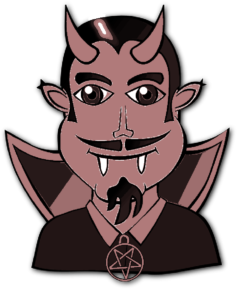People, Faces, Face, Cartoon, Devil, Horns, Fangs - Faces Of People (800x977)