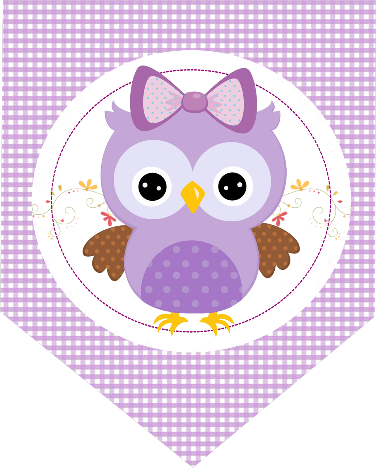 Sweet 16 Purple Owl, Free Printable Banner - Corujinha Lilás Png (1284x1600)