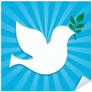 Dove Peace Symbol Holding An Olive Branch Sticker • - Peace Dove (400x400)