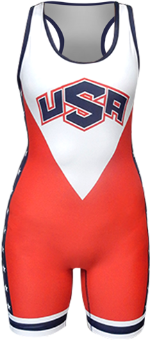 Womens Usa Stars And Stripes Singlet - United States Of America (500x500)