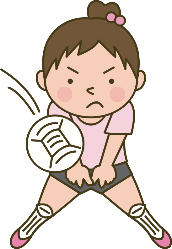 Medium Image - Volleyball Girls Clipart Transparent (548x793)