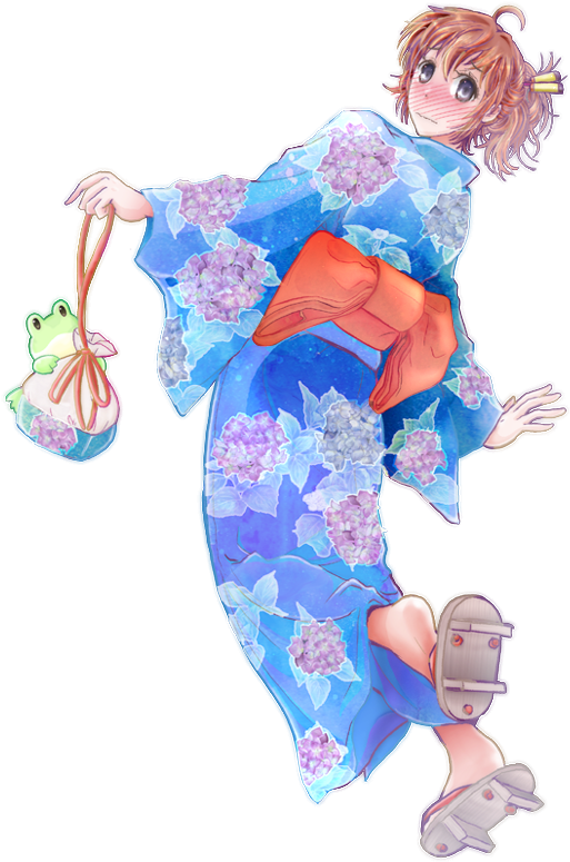 【七夕】浴衣始めさせられました - 浴衣 で 照れる イラスト (800x800)