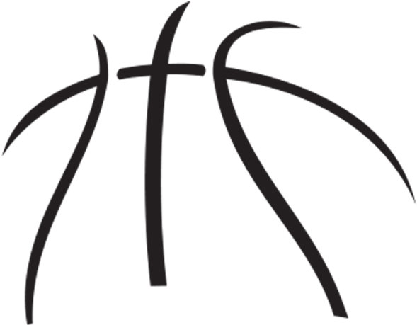 Volleyball Clipart Lace - Basketball Outline Logo (600x600)