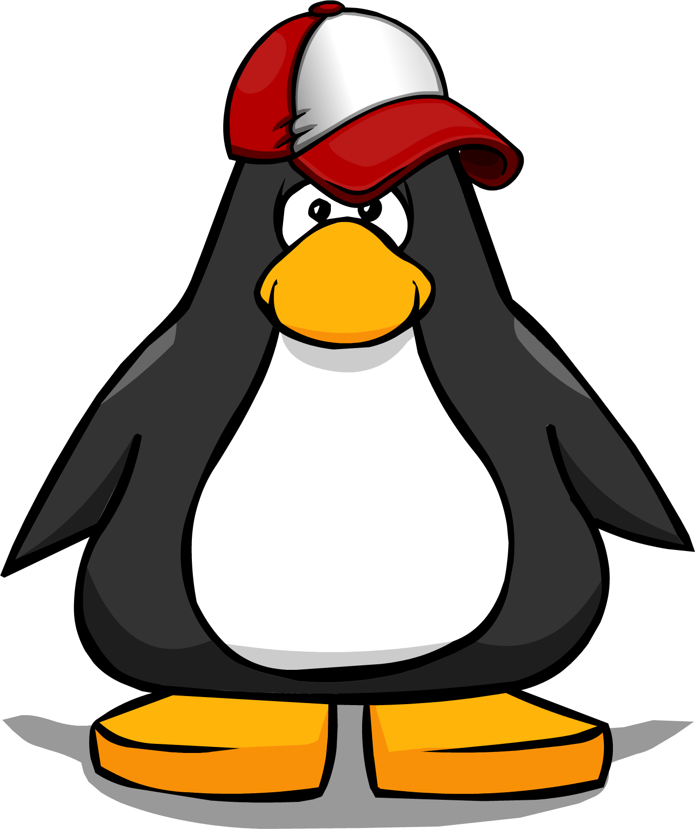 New Player Red Baseball Hat From A Player Card - Club Penguin With Hat (1380x1646)