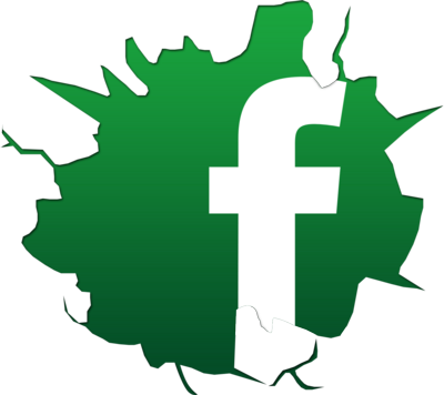 Like Us On Facebook - Facebook Logo Cracked Transparent (400x356)