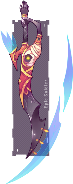 Katana, Sabers, 1 Edge Blade 1 Favourites By Dharc - Epic Soldier Weapon (284x615)