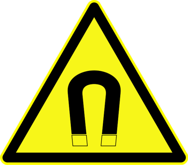 Science Laboratory Safety Signs - Warnzeichen Magnet (640x561)