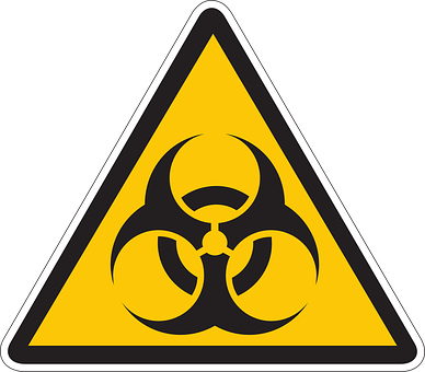 Safety Danger Information Warning Biohazar - Biohazard Sign Triangle (388x340)