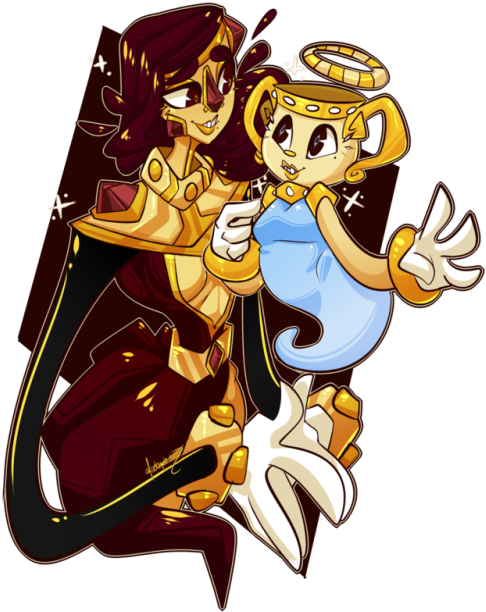 Chalice And Legendary Chalice ✨ - Ms Chalice And Cuphead (500x631)