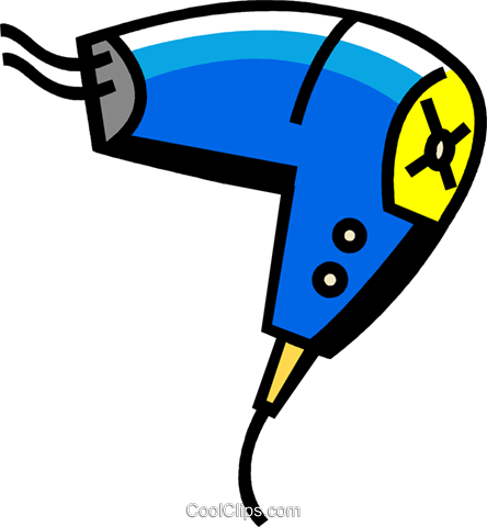 Hair Dryers Or Blow Dryers Royalty Free Vector Clip - Hair Dryers Or Blow Dryers Royalty Free Vector Clip (444x480)