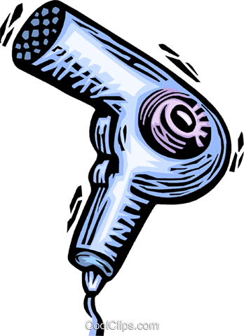 Hair Dryers Or Blow Dryers Royalty Free Vector Clip - Hair Dryers Or Blow Dryers Royalty Free Vector Clip (348x480)