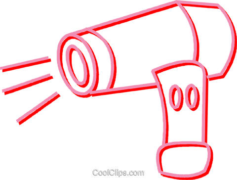 Blow Dryer Royalty Free Vector Clip Art Illustration - Blow Dryer Royalty Free Vector Clip Art Illustration (480x364)