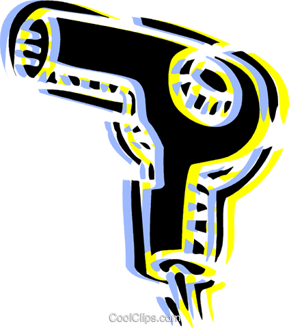 Hair Dryers Or Blow Dryers Royalty Free Vector Clip - Illustration (423x480)